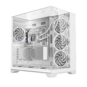 เคสคอมพิวเตอร์พีซีสีขาวแบบเต็มตัวยอดนิยม wtih กระจกนิรภัยสาม atx/matx/int - Product Image 1