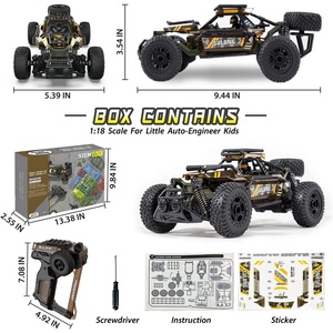 Yeni gelenler 2.4G 1:18 kök oyuncak rc araba yapı seti DIY uzaktan kumanda yarış araba modeli off road rc araçlar çocuklar için - Product Image 6