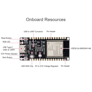 ESP32 Entwicklungs board ESP32-C6-WROOM-1-N8 Mikro controller Bluetooth/WiFi 6 RISC-V entwicklung Smart Home ESP32 C6 Devkit - Product Image 6
