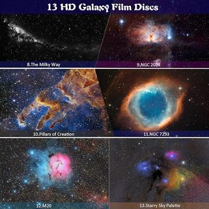 Fabrika toptan galaxy yıldız projektör ile 13 uzay filmleri gece ışık dekorasyonu astronot roket projektör masa lambası - Product Image 4
