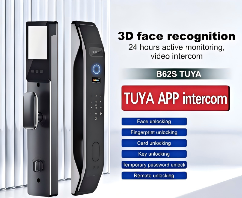 B62s : reconnaissance faciale + mot de passe + carte + clé + application Tuya