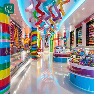 Tùy chỉnh vitrine Kính ngọt cửa hàng hiển thị giá sô cô la kẹo hiển thị tủ truy cập hiển thị cho đồ ăn nhẹ - Product Image 6