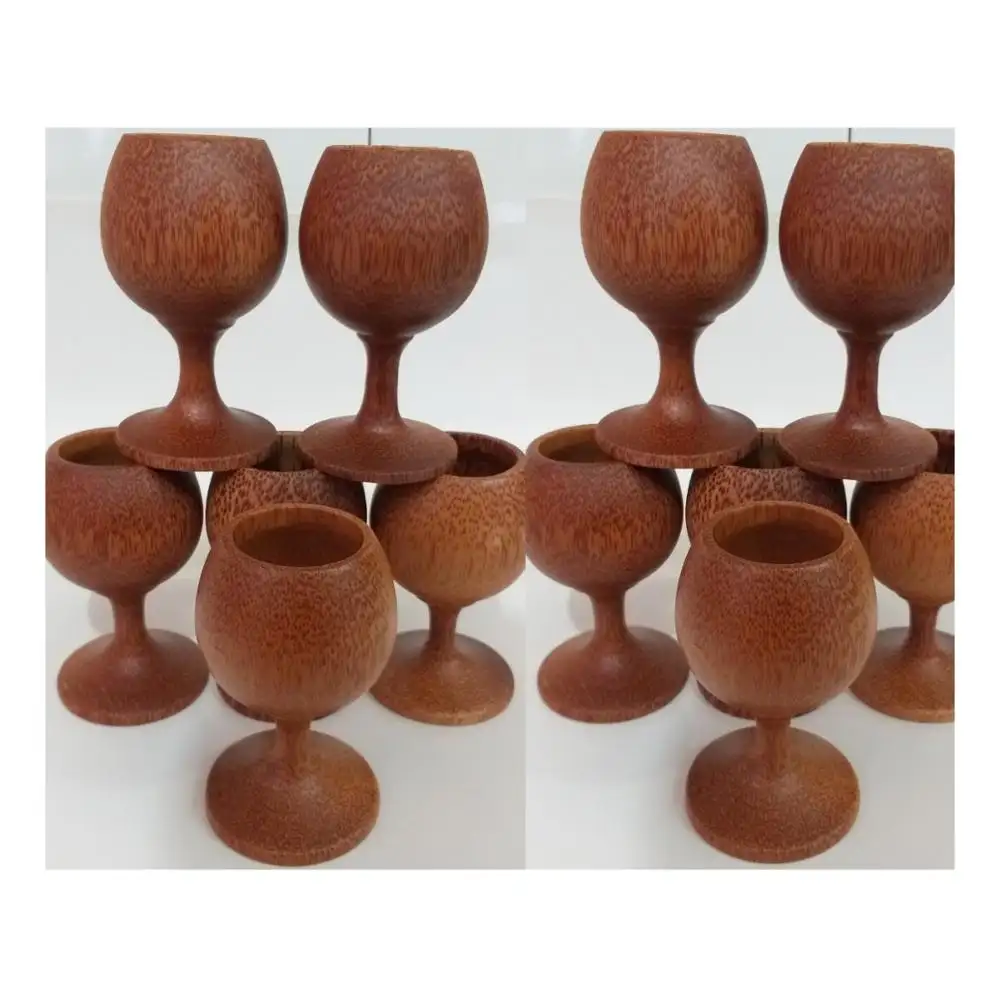 多くのサイズの木製ワイングラス/ベトナム製ココナッツグラス (0084587176063 WS Sandy)