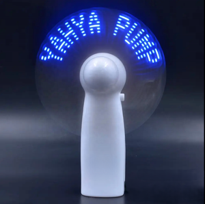 Mini ventilador de mano portátil con batería, pantalla de mensaje personalizada Led programable, ventilador de mano publicitario