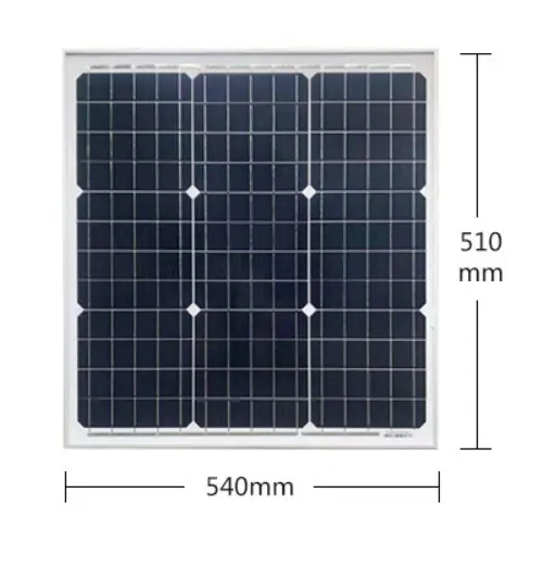 50W एकल क्रिस्टल सौर पैनल घरेलू फोटोवोल्टिक पैनल सौर पैनल चार्ज 12V बैटरी (उन्नत)