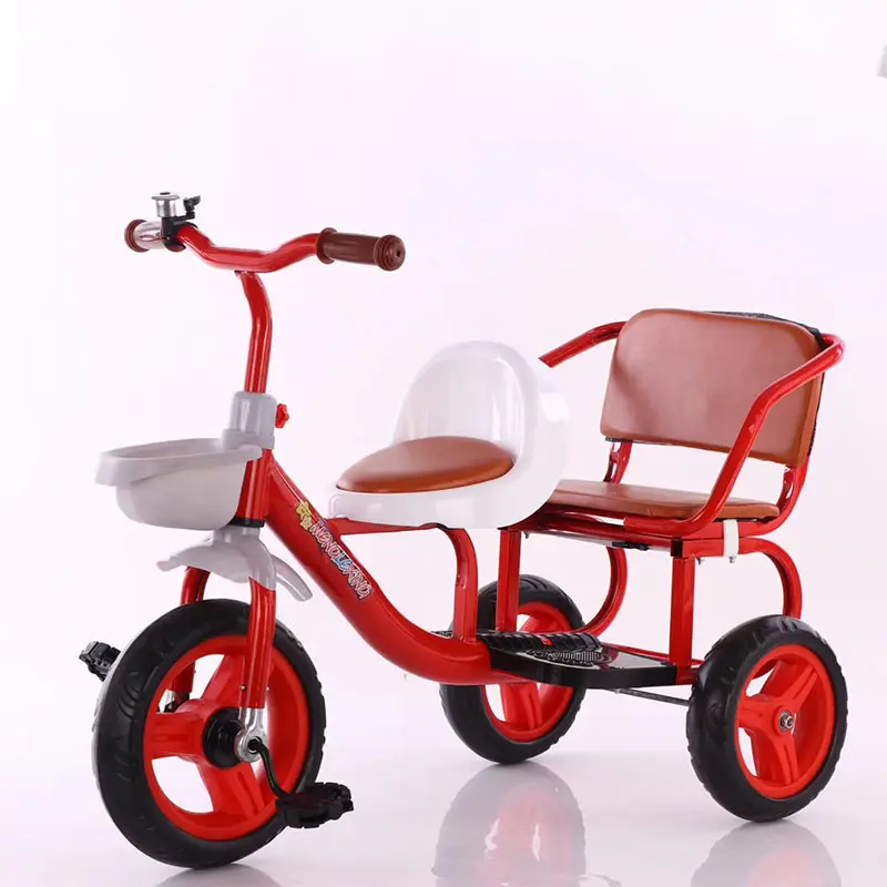 New faction Wholesale Children Tricycle With Two Seat Baby Twin Tricycle baby tricycles for sale Toy Vehicle