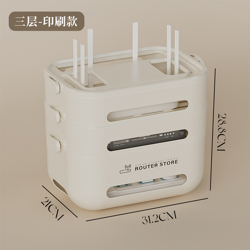 Router storage box, English style, three-layer