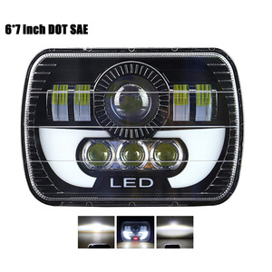 High Performance Conversion <strong>Kit</strong> Hi/Low Headlamp Ip67 <strong>6</strong> X 7 <strong>Led</strong> Sealed Beam Headlight for Jeep Accessories - Product Image 2