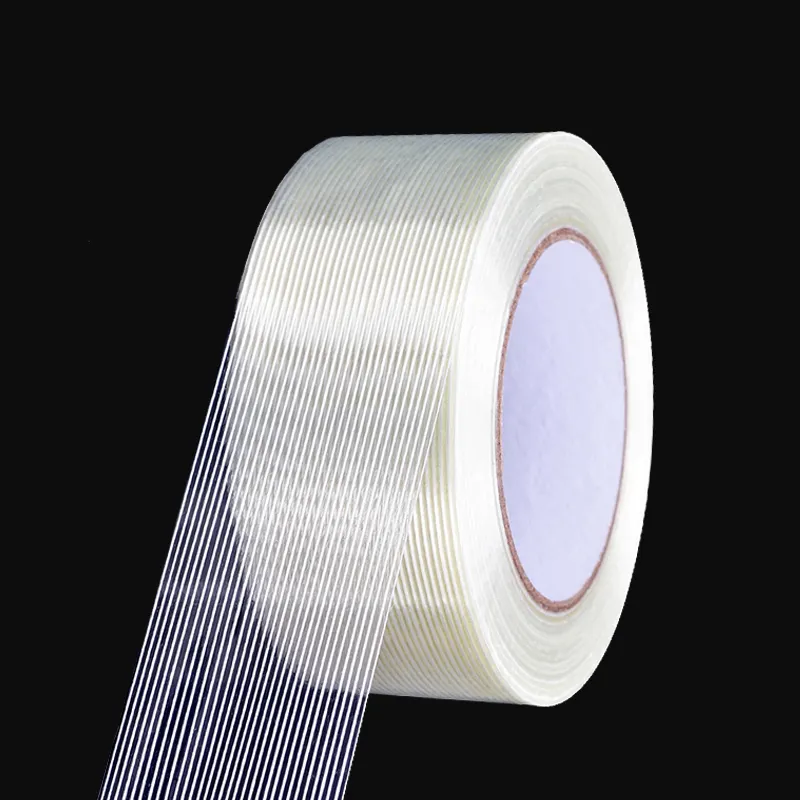 工場カスタマイズ片面ガラス繊維繊維フィラメントテープ一方向フィラメント繊維強化カートン包装テープ