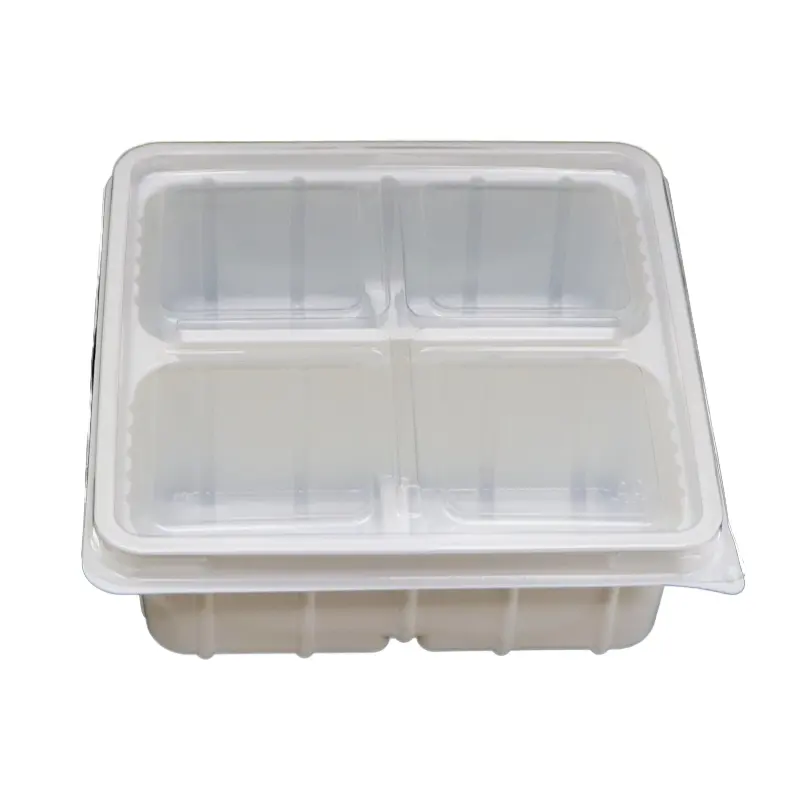透明なプラスチック製のブリスターペットキノコ包装箱長方形リサイクル透明食品野菜フルーツ容器蓋付き