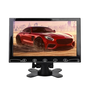 Monitor LCD para coche, portátil Universal, TV de 10,1 pulgadas y pantalla de ordenador, Monitor DE SEGURIDAD DE ENTRADA VGA BNC CCTV de 10 "con altavoz