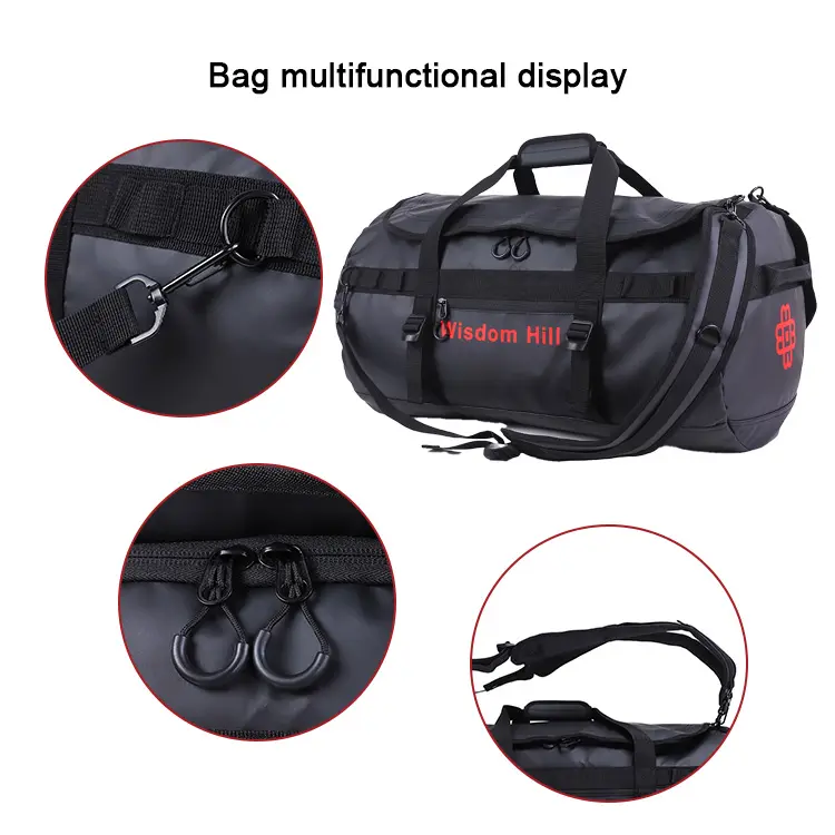 Brand PVC Tarpaulin Duffle Bag Outdoor Camping Waterproof Sport Gym Duffel Bag Backpack for Travel