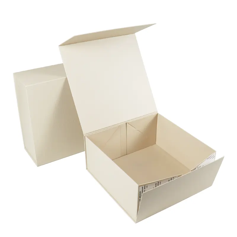 Taç win katlanır oluklu nakliye posta kutuları beyaz ve altın katlanabilir manyetik hediye sert kutu boite karton çanta kağıt kutuları