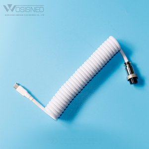 WOSISNED Direct Factory Price Coil Usb Data Type C Braid Spring Coiled Cable With Aviator Connector Nylon - Product Image 4