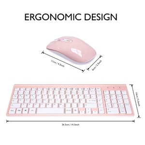 好卖廉价迷你粉色多设备无线键盘适用于Windows Mac电脑Android iOS平板电脑智能ph - Product Image 5