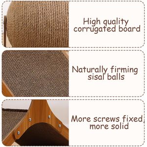Juguete para rascar conejos Sisal Rabbit Scratching Scratch Cardboard Pad Pet Juguete interactivo para uso en interiores - Product Image 4