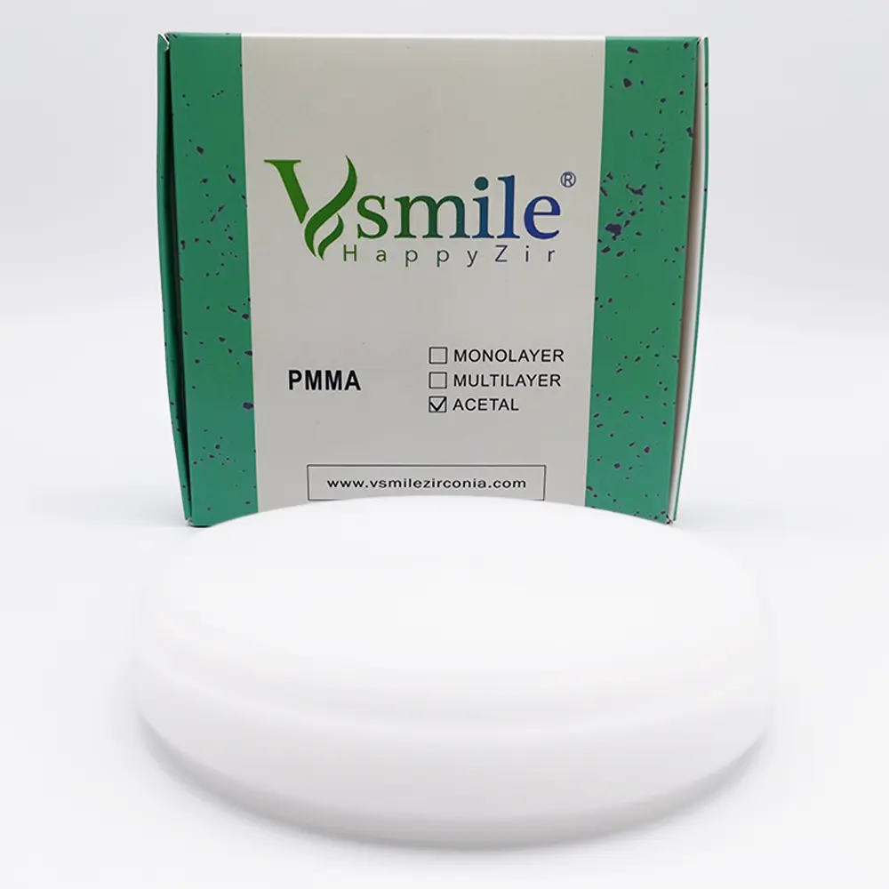 Bahan Resin asetal Protesis gigi 98mm fleksibel PMMA kosong untuk rangka tiruan sebagian yang dapat dilepas