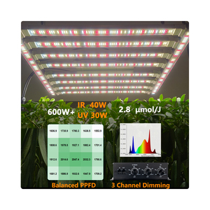 Tiết kiệm vận chuyển hàng hóa 600 wát LED Grow ánh sáng với lm301h EVO UV IR điều khiển độc lập 3-kênh mờ có thể điều chỉnh quang phổ cho nhà kính - Product Image 1