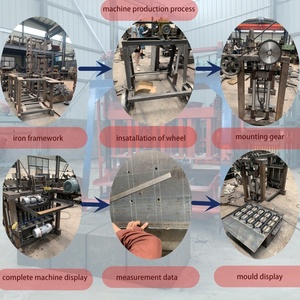 2-45 Máquina de fabricación de ladrillos diésel pequeña Máquina de ladrillos de enclavamiento Máquina de fabricación de ladrillos de molde Precio de línea de producción - Product Image 2