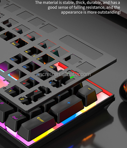 在庫ありRGBキーボードメカニカルキーボード104キー9つの異なるモードLED照明有線メカニカルキーボード - Product Image 6