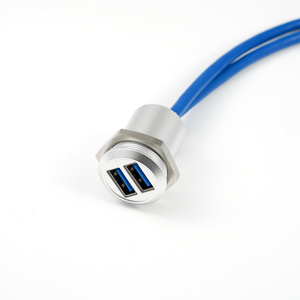 Checkout 1 <strong>2</strong> <strong>USB</strong> <strong>2</strong>.0 3.0 a Male to Dual Female Panel Mount Socket Cable <strong>USB</strong> Data Charger Splitter Adapter Cables - Product Image 1