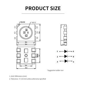 Led kapsülleme serisi ile hızlı yanıp sönen 5050 RGB smd led ışık diyot çip - Product Image 5