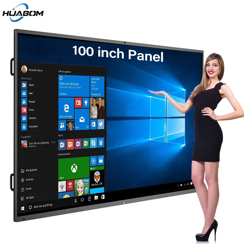 55 65 75 85 86 98 110 inch Bút ngón tay cảm ứng tương tác màn hình phẳng 4K LCD kỹ thuật số tương tác bảng thông minh cho các trường học giảng dạy