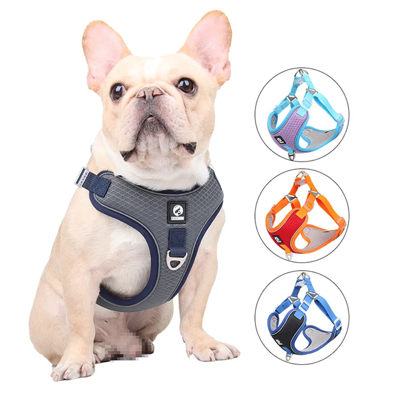 Harnais réglable et collier de laisse pour chien le plus vendu avec logo pour chiens de taille moyenne