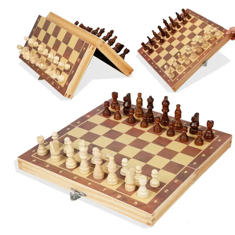 Высококачественные деревянные магнитные шахматы, классические, Обучающие, портативные, интеллектуальные, складные, для путешествий