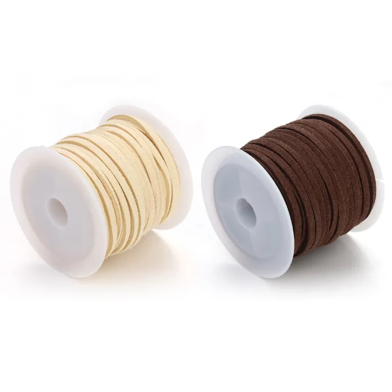 Cabo de couro plano de 15 cores, corda coreana de couro para pulseira, de alta qualidade