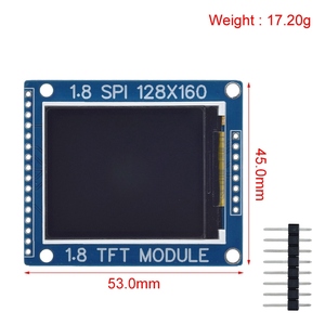 1.8 Inch Serial SPI TFT <strong>LCD</strong> Module Display PCB Adapter IC 128x160 Dot Matrix 3.3V 5V IO Interface Cmmpatible LCD1602 For <strong>Arduino</strong>