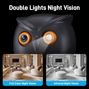 PEGATAH ICsee Indoor Smart Owl <strong>Camera</strong> 3MP Big Voice Loud Speaker for Music Playback Wifi Alarm Humanoid Detection CMOS <strong>Sensor</strong> - Product Image 3