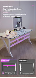 C.e.o Office Lab Basic Ajustable Gaming And Chair Luxury Blue Mini Top Pc Table Computer Desk For Sale Computer - Product Image 6