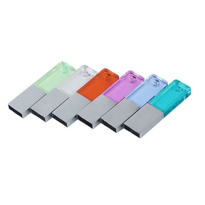 <strong>Customize</strong> Logo Acrylic Transparent LED Light <strong>USB</strong> 2.0 Flash Memory Stick Thumb Drive - Product Image 3