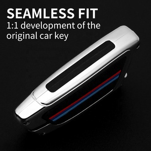 Özelleştirilmiş silikon Metal araba anahtarı durum BMW X1 X2 X3 için katlanır anahtar uzaktan kumanda anahtarlık koruma çantası - Product Image 4