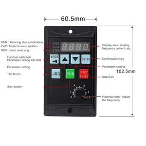 Rated Power 400w Single Phase 220v <strong>Input</strong> and Three Phase 220v <strong>Output</strong> with <strong>RS485</strong> Speed Control Inverter - Product Image 3