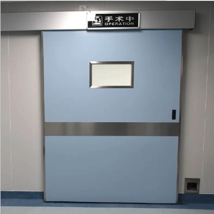 自動ステンレス鋼気密クリーンルームドアGMPクリーンルーム引き戸病院用