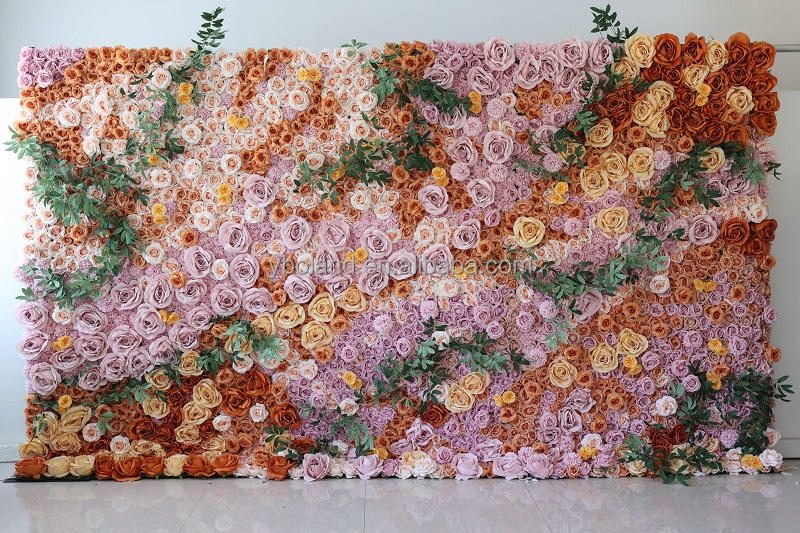 02 # Grand mur de fleurs Rose