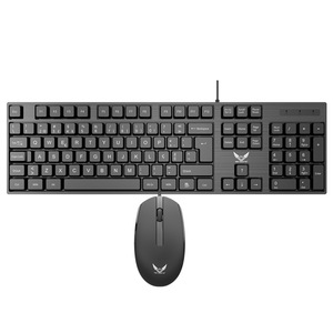 Kit de teclado y ratón de ordenador de alta relación rendimiento-precio 104 teclas Kit con cable