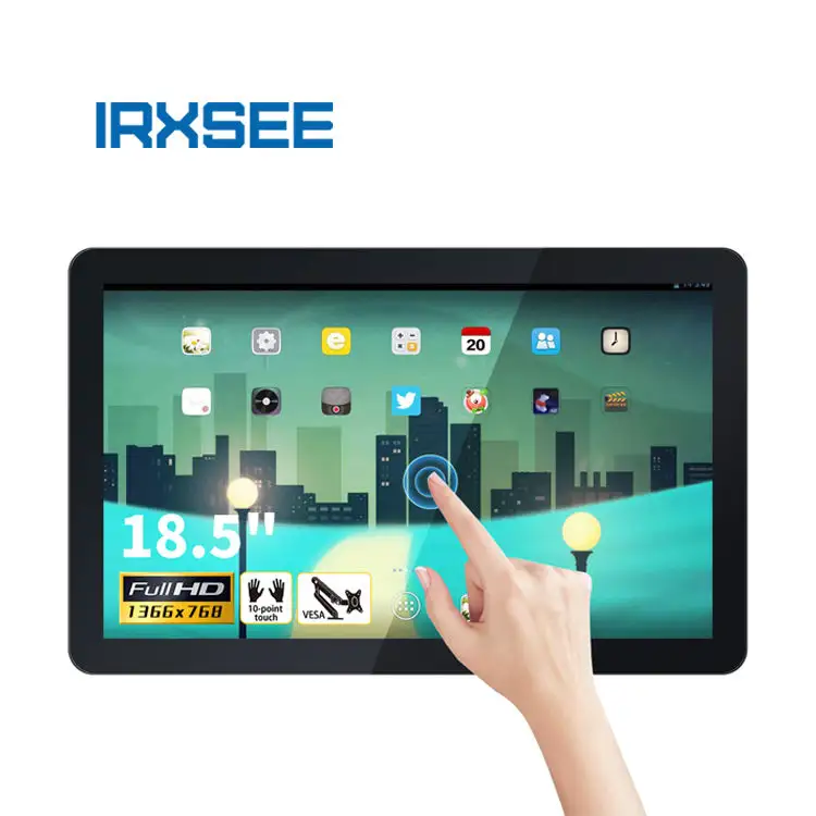 Thin Surface Waterproof 18.5 Inch Capacitive Android Computer Touch Screen Industrial Monitor All In One Touch Panel Monitor