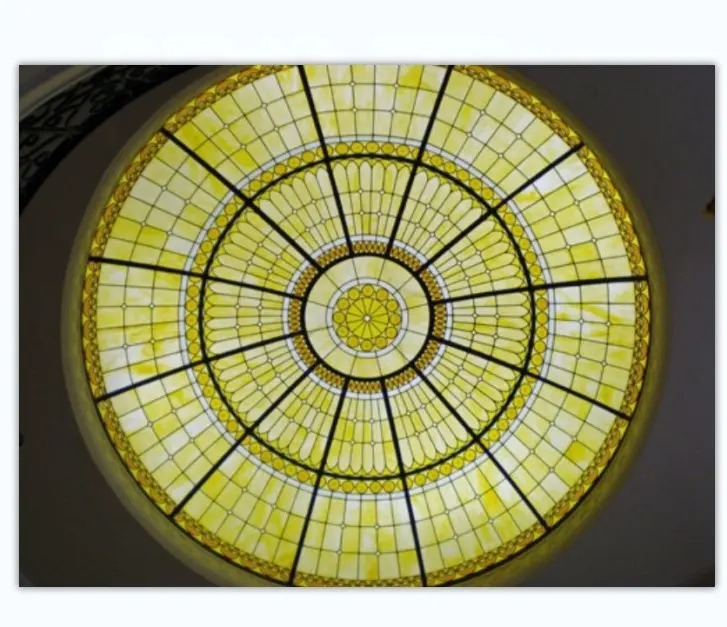 Igreja personalizada colorida tiffany mosaico arte deco vidro domo skylight hotel vila