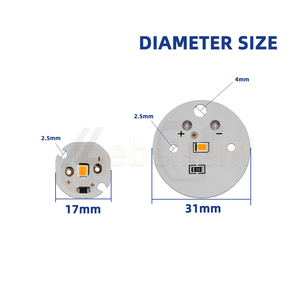 17 & 31 mm yuvarlak LED lamba kaynak kurulu 5V DC 0.5W 1W SMD2835 1LEDs tek renk sıcak/beyaz/sarı/mavi LED modül lambaları paneli - Product Image 5