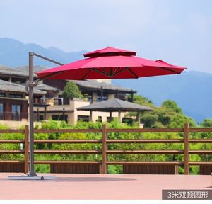 高品质金色太阳能发光二极管遮阳伞3x3方形罗马伞360度旋转户外家具遮阳伞