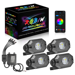 4แพ็คเป็นเซ็ตหลายสีพร้อมแอปโทรศัพท์ควบคุม12V ไฟฉุกเฉินไฟติดรถยนต์ - Product Image 1