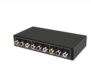 Nuevo stock Suficiente stock 2 puertos AV Audio Video Switch 2x1 4x1 8x1 AV RCA Switcher 2 en 1 out Selector amplificador señal compuesto para VCD DVD STB HDTV