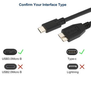 USB C Type C ตัวผู้เป็น Micro B 10Pin ซิงค์ข้อมูลความเร็วสูง10G และชาร์จสำหรับอุปกรณ์อัจฉริยะของฮาร์ดไดรฟ์ - Product Image 2