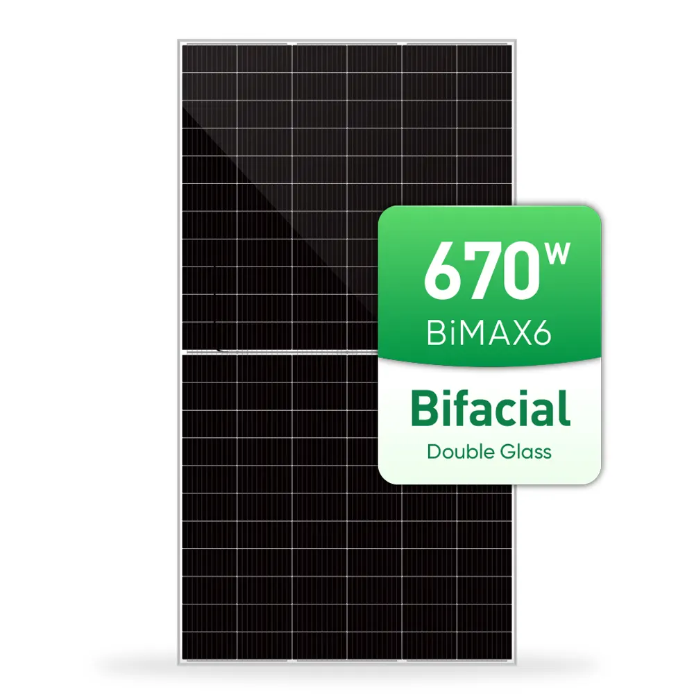 Sunpal Bifacial שמש פנל 700W 680W 670W חצי תא PV מונו 182mm 210mm מודול עם אישור CE