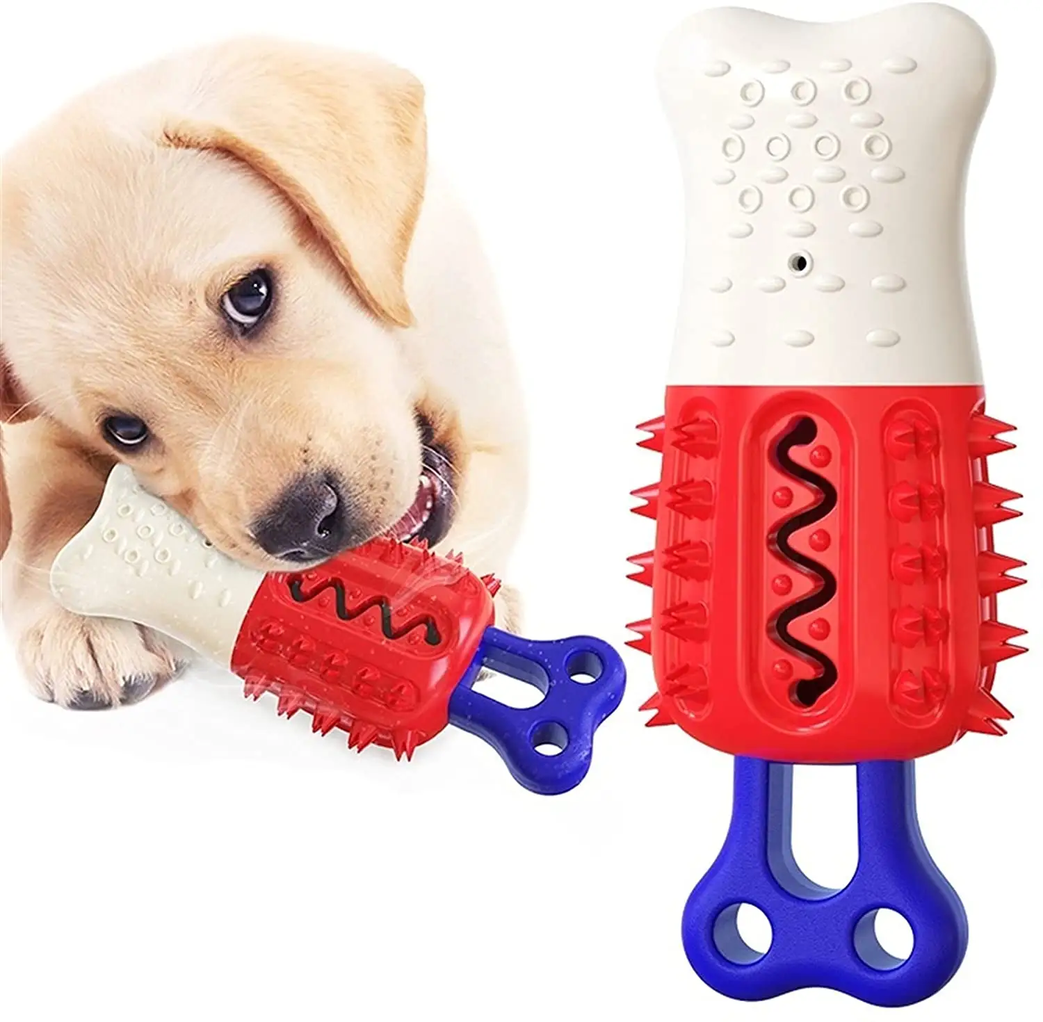 TPR durable ice cream teeth cleaning molar summer frozen cooling water floating dog chew toy