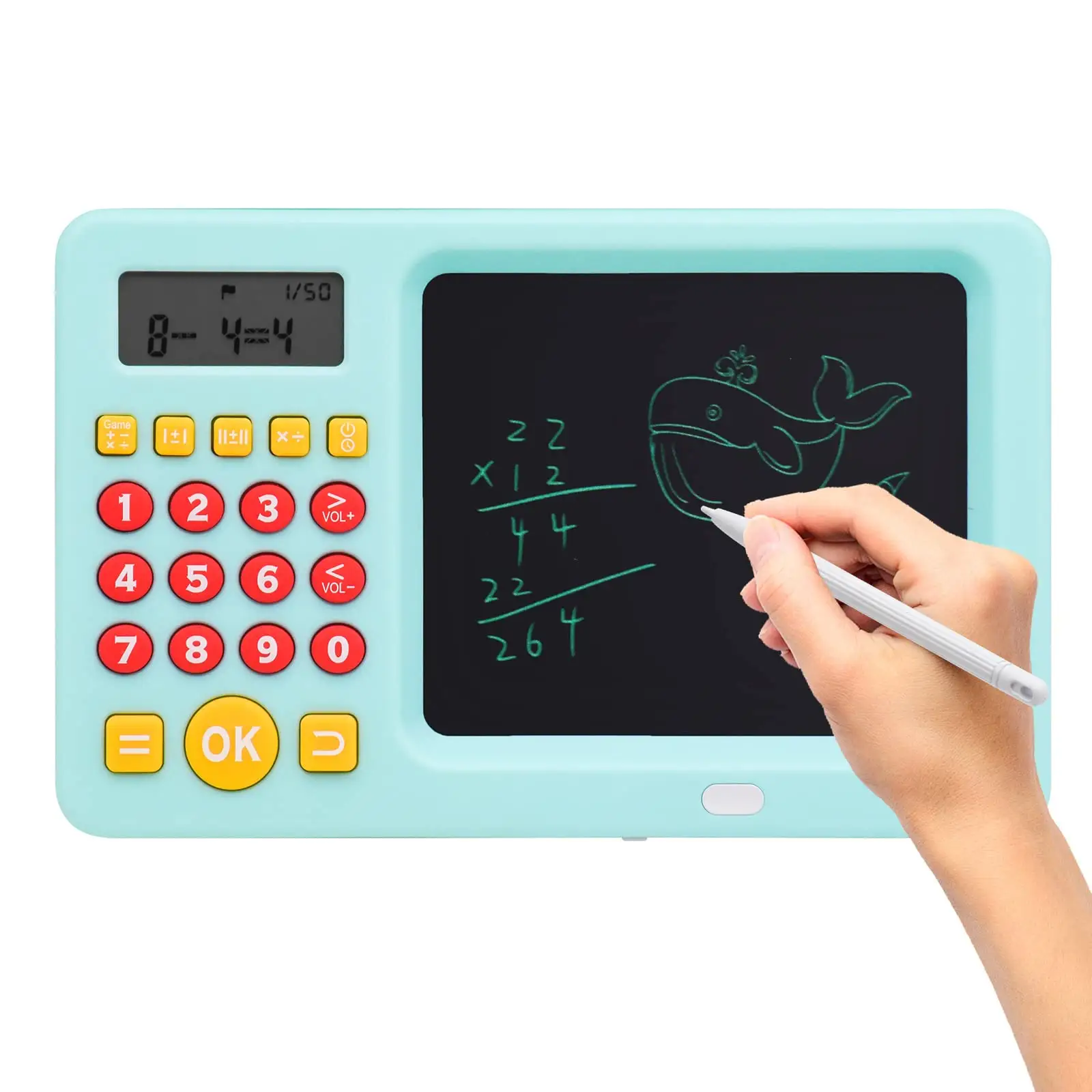 Juegos de matemáticas para niños de 5, 6, 7 y 8 años, tableta de escritura LCD para niños, juegos educativos de aprendizaje de matemáticas, regalos de cumpleaños para niños y niñas