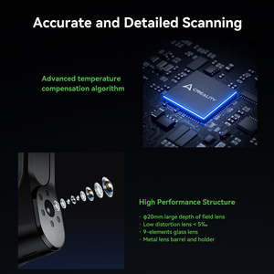 Escáner 3D Creality CR-Scan Raptor hasta objetos de 0,02mm entre 5-2000mm Escáner 3D industrial a todo color de 24 bits - Product Image 6